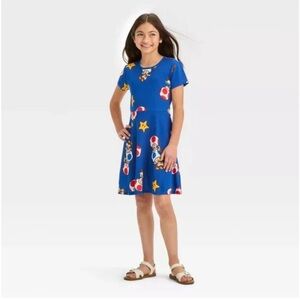 Hybrid Apparel Nintendo Super Mario Toad & Friends Girls’ Dress With Side Cutout